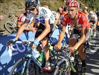Froome and Cobo battling it out at the 2011 Vuelta a Espana