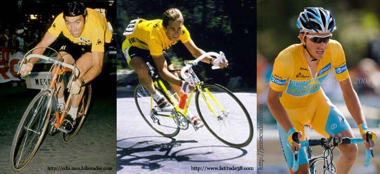 Eddy Merckx, Greg Lemond and Alberto Contador