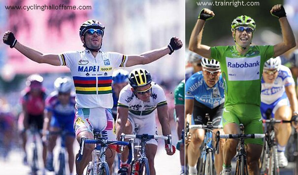 Oscar Freire becomes only the 2nd man after Rik van Looy to win Paris-Tours, Milan San Remo, the Worlds Road Race and the Tour de France Green Jersey