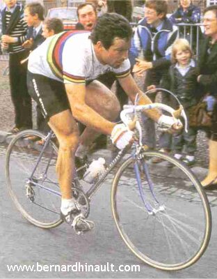 Bernard Hinault - The last rider to win Paris-Roubaix as World Champion, 30 years ago.