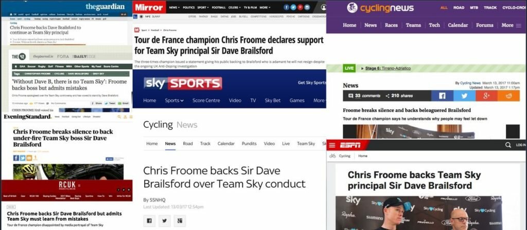Froome Backs Brailsford